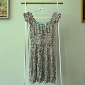 Altar'd State Floral Ruffle Mini Dress - Size XS